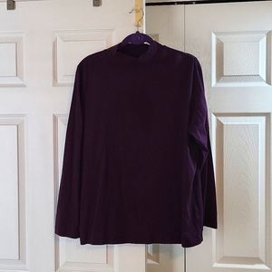 Purple Classic Mock Neck Tee